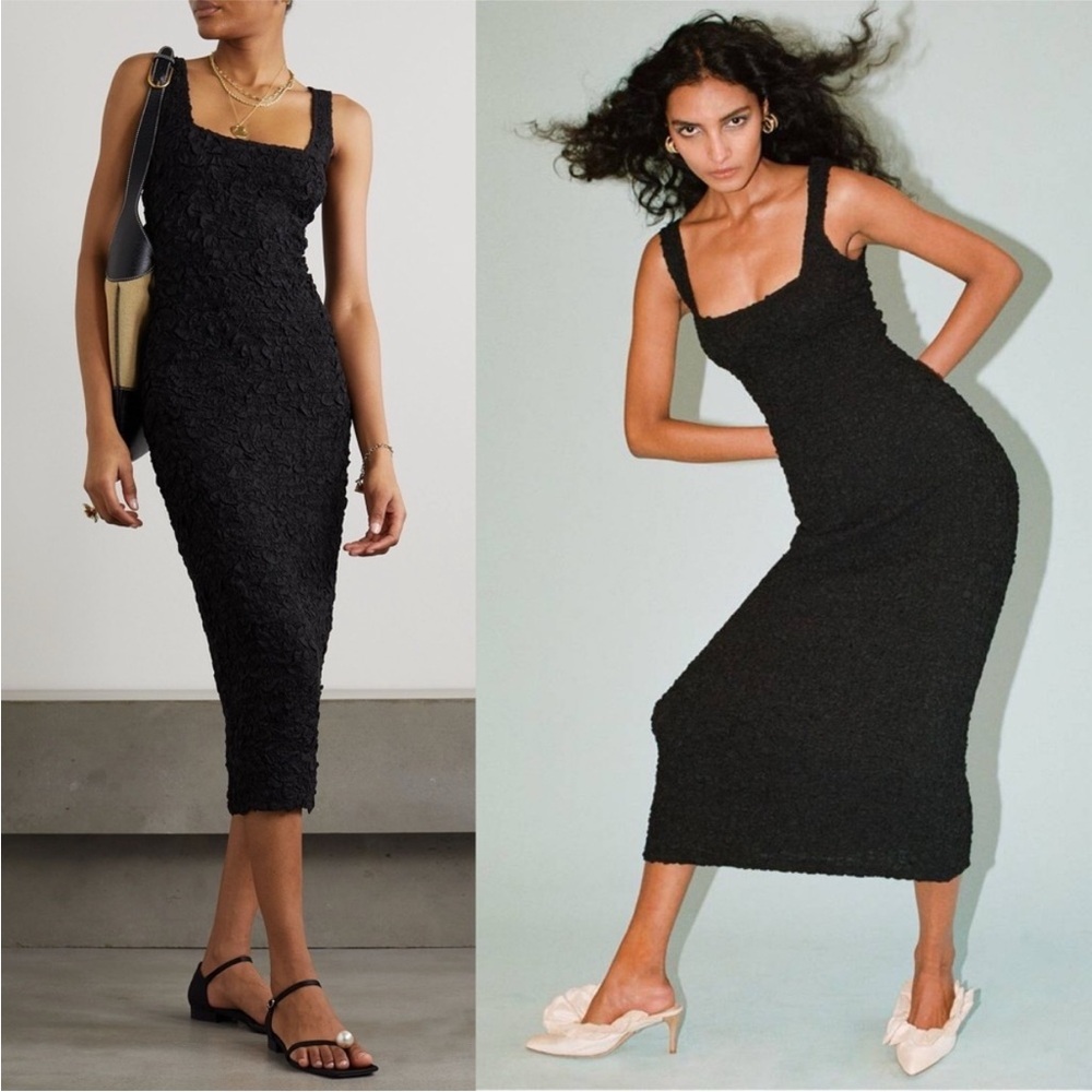 Mara Hoffman XS Sloan Popcorn Dress Black